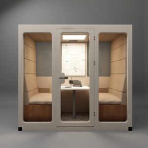 Glass-Enclosed Meeting Pod for Office