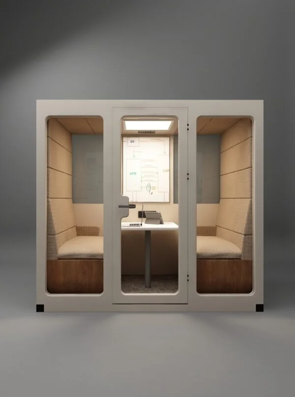 Glass-Enclosed Meeting Pod for Office